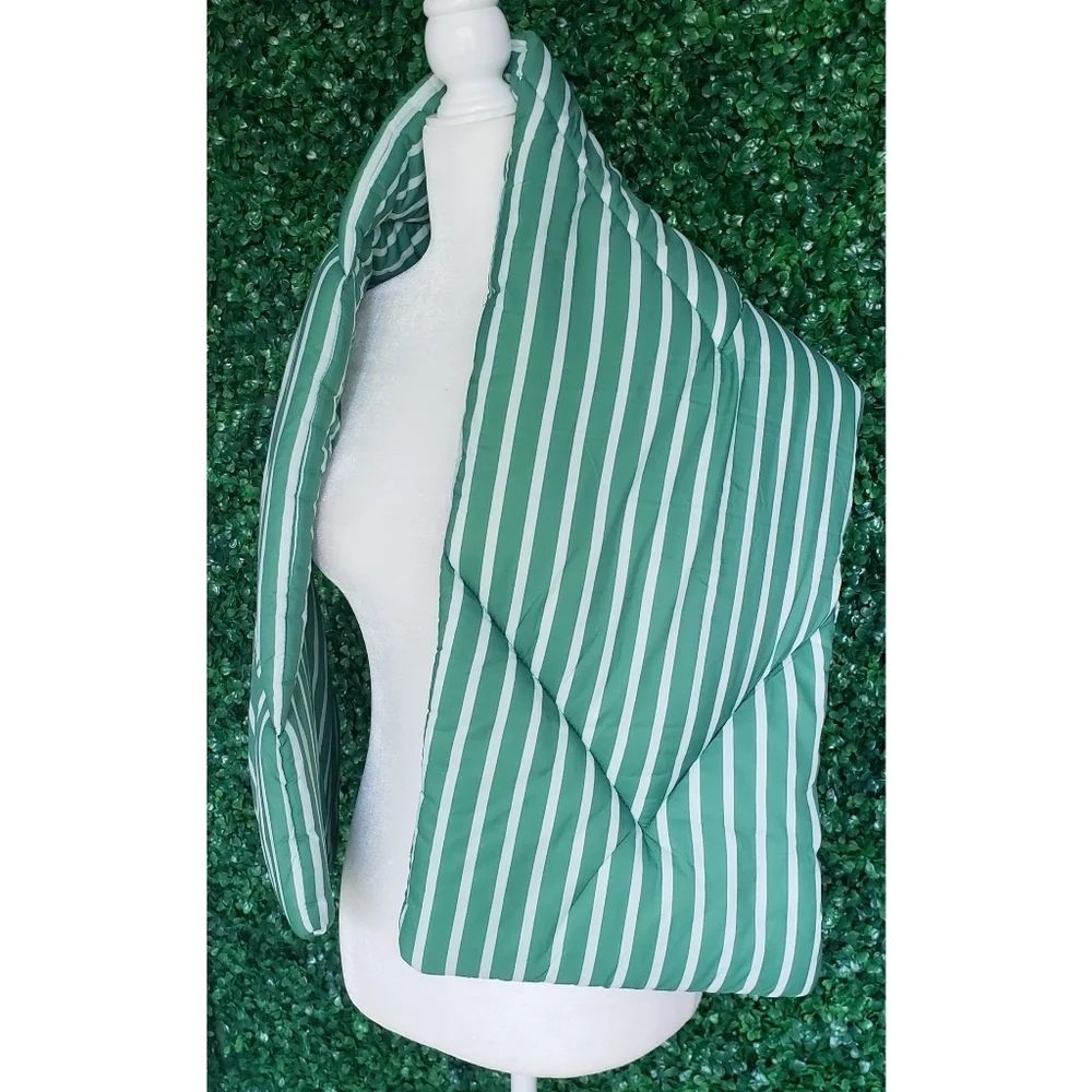 34. Anthropologie Striped Puffer Scarf
